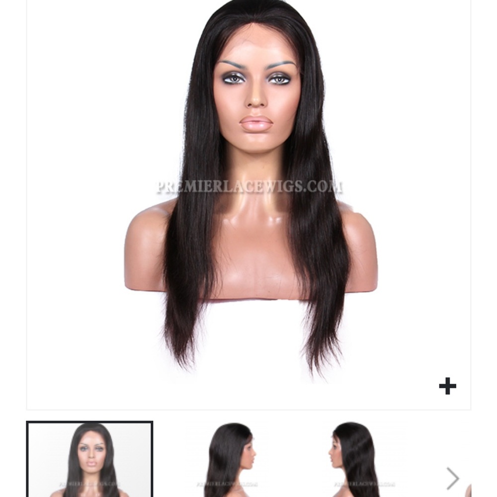 Full lace wig! Premier Lace Wigs~ Brazilian Virgin Hair 16” Silky Straight. NWT
